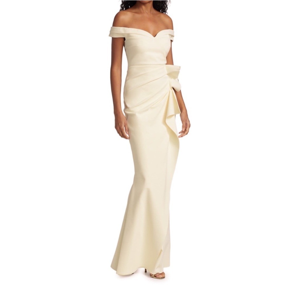 CHIARA BONI LA PETITE ROBE OFF THE SHOULDER GOWN